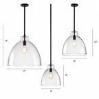 ONDINE – Hamret Glas Pendellampe