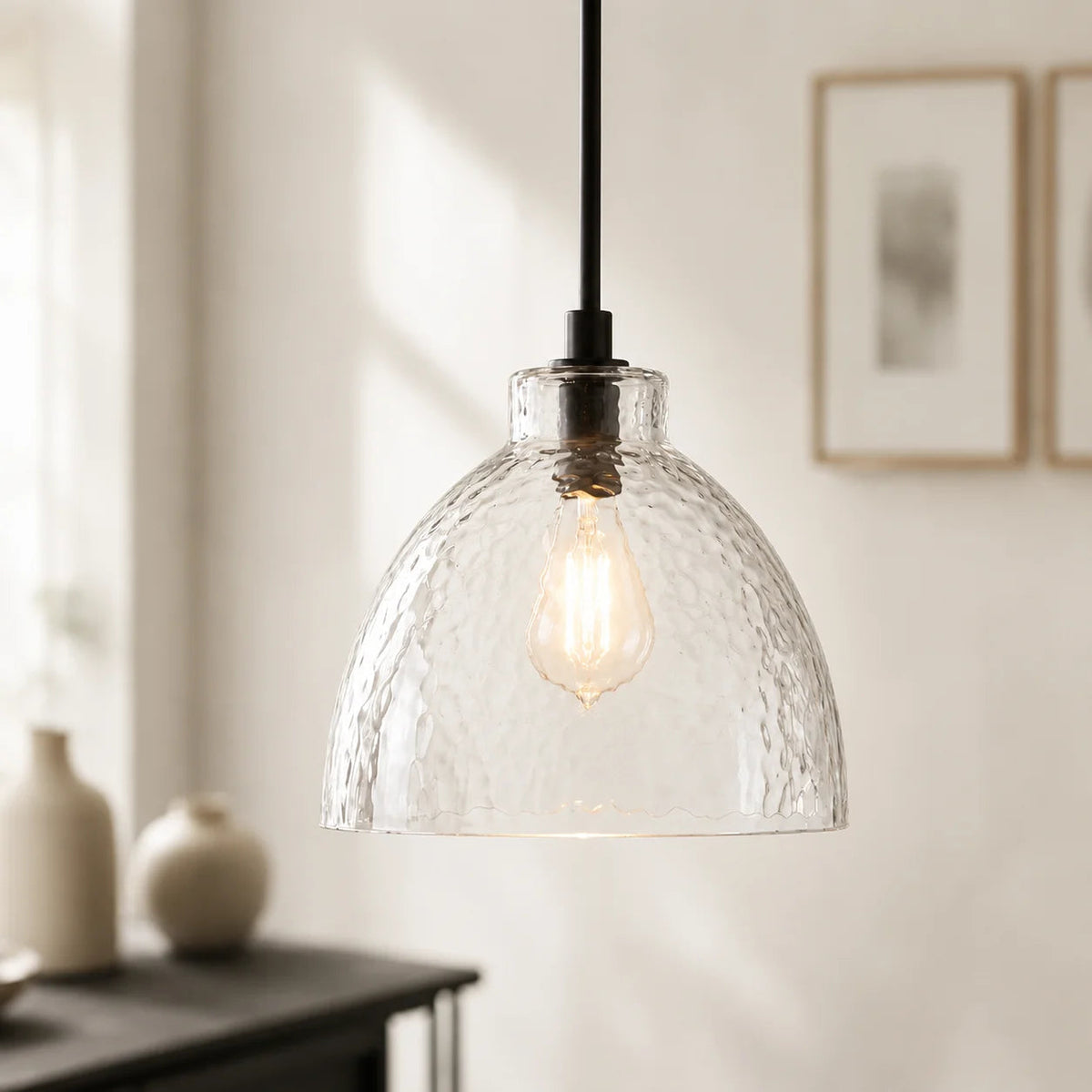 ONDINE – Hamret Glas Pendellampe