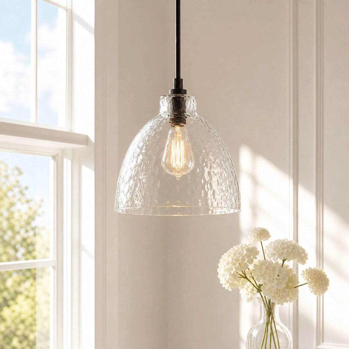 ONDINE – Hamret Glas Pendellampe