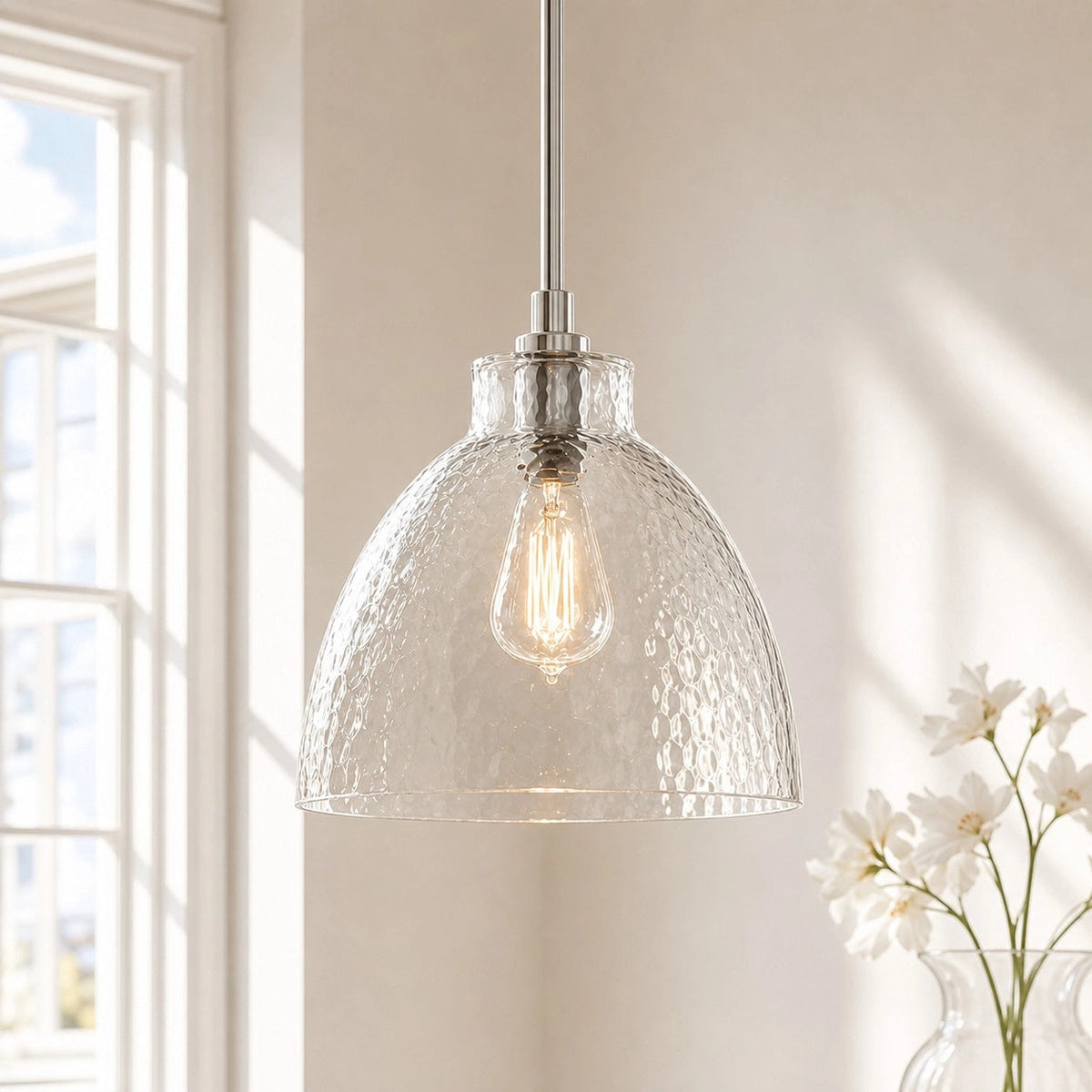 ONDINE – Hamret Glas Pendellampe