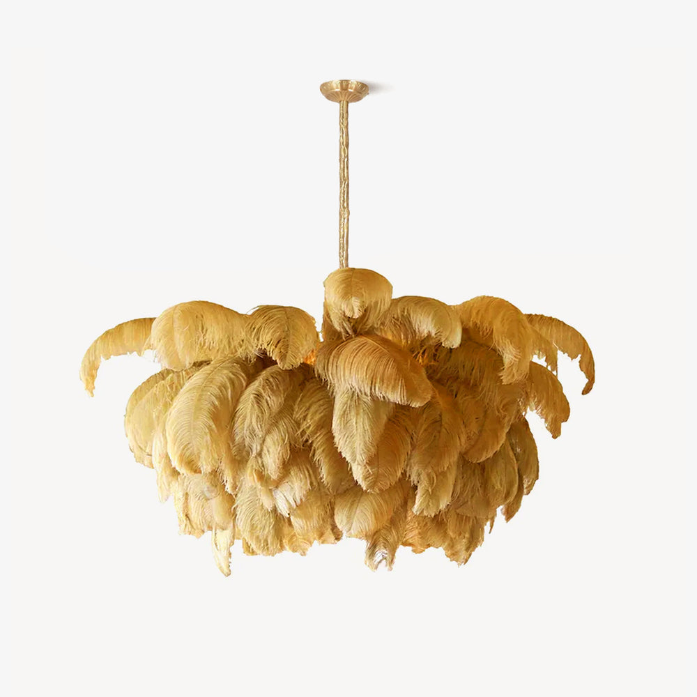 Pendel med strudsefjer