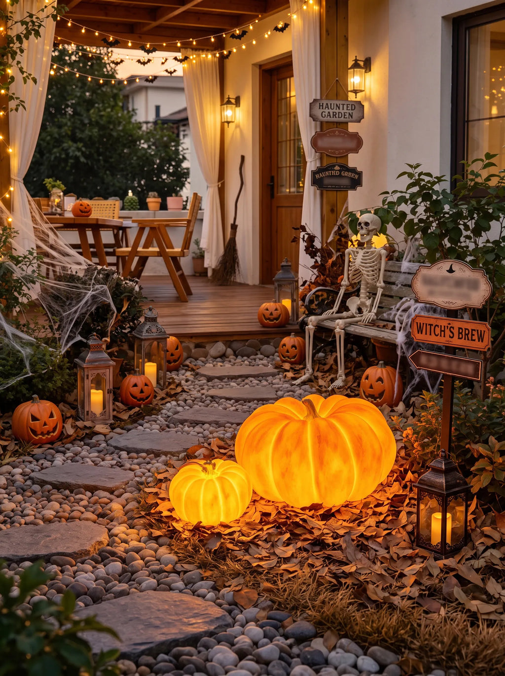 Pumpkin solar lampe