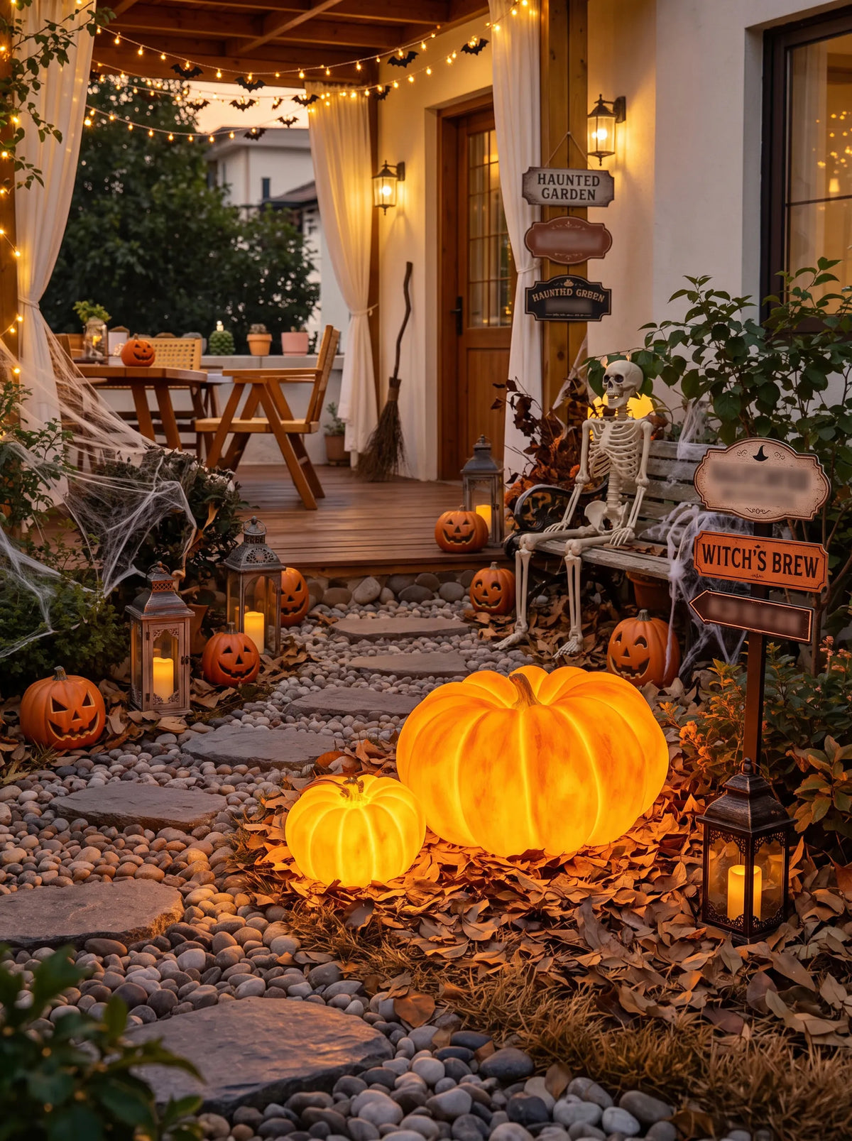 Pumpkin solar lampe