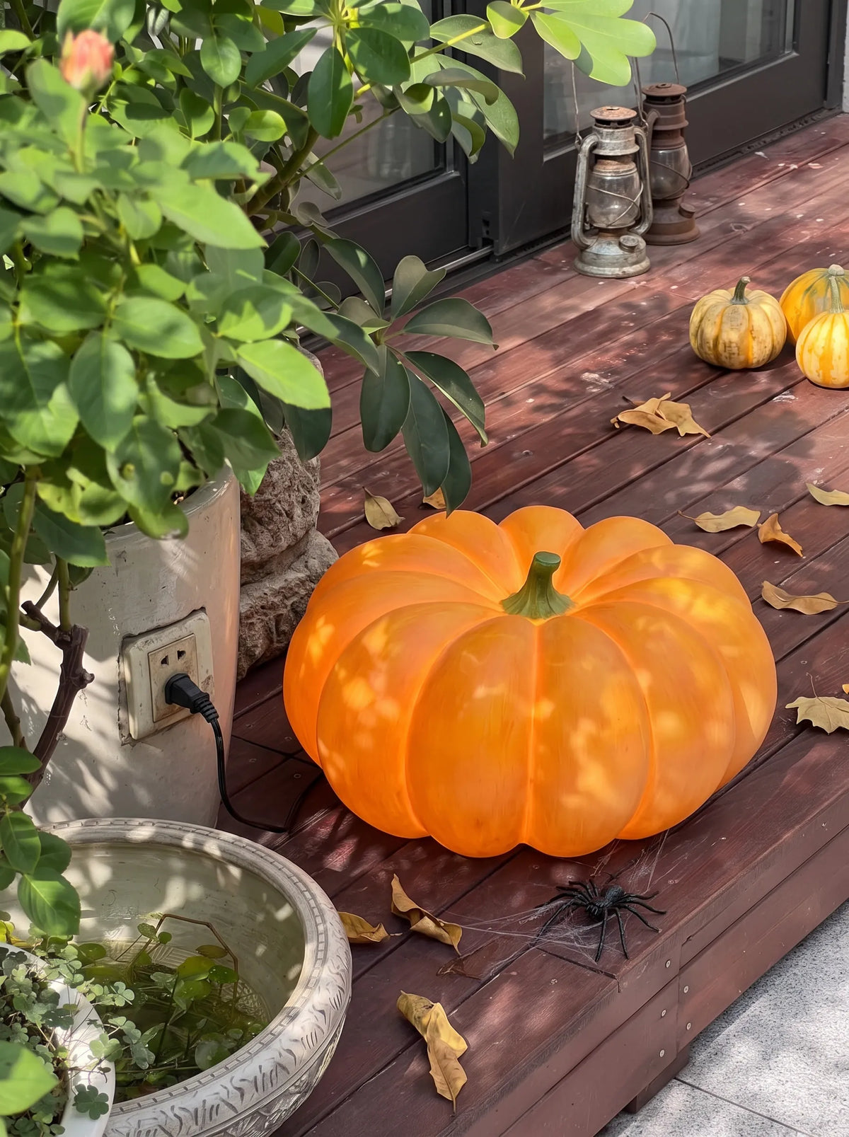 Pumpkin solar lampe