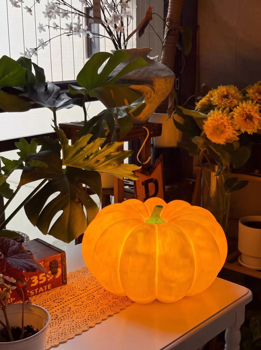 Pumpkin solar lampe