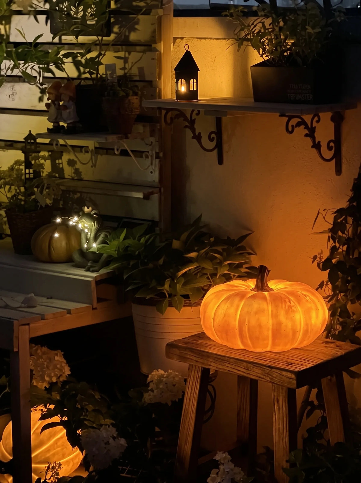 Pumpkin solar lampe