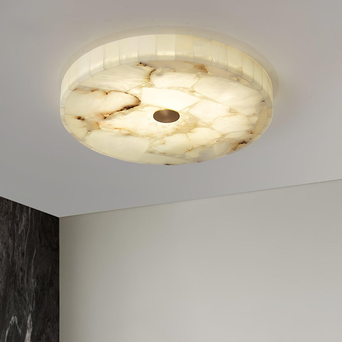 Alabast loftlampe