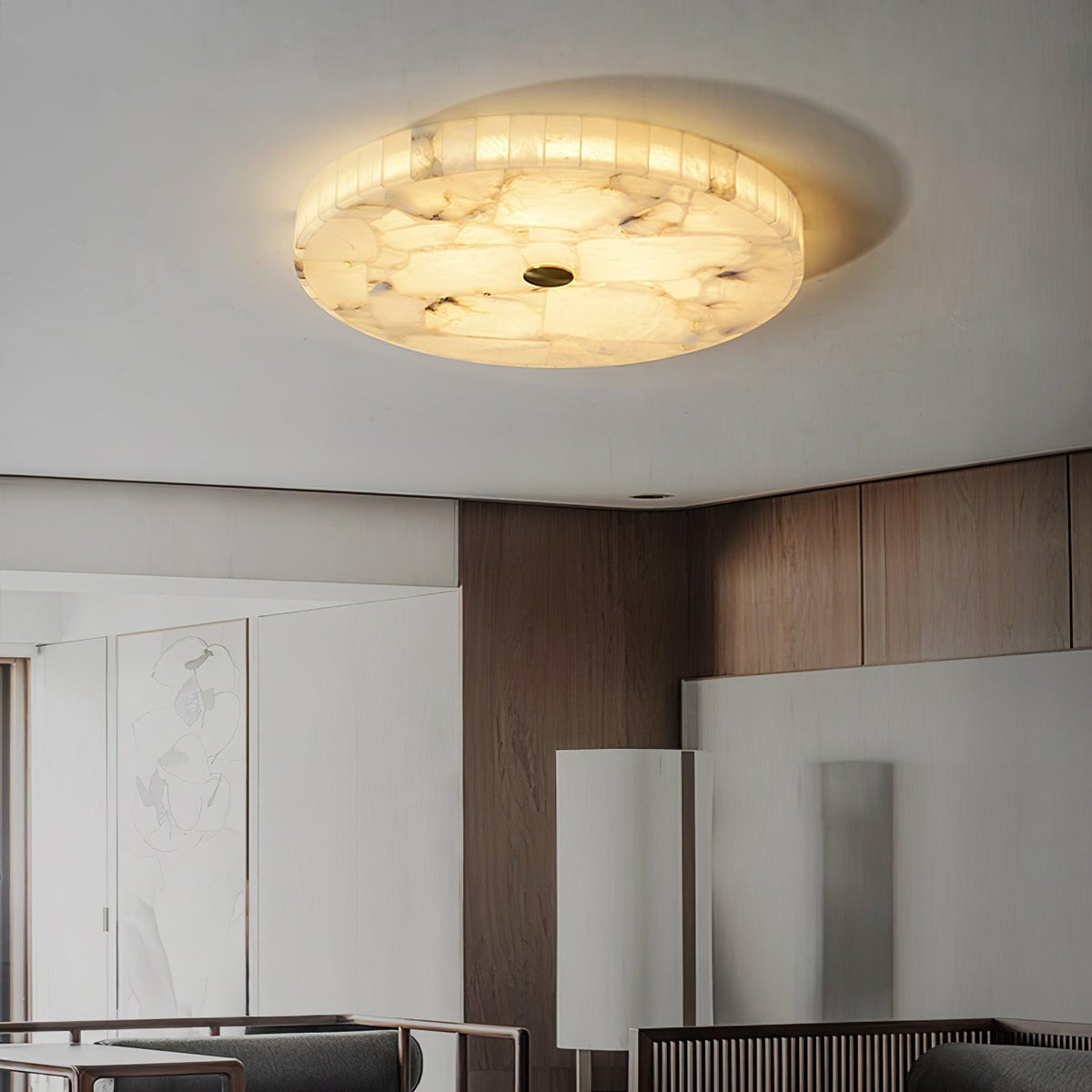 Alabast loftlampe