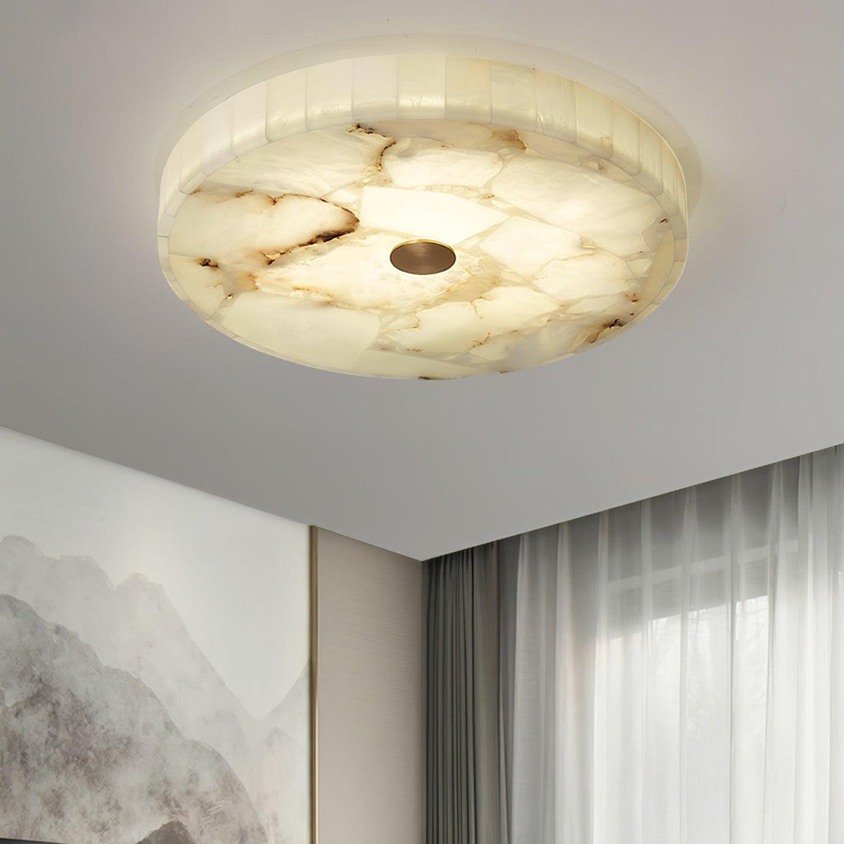 Alabast loftlampe