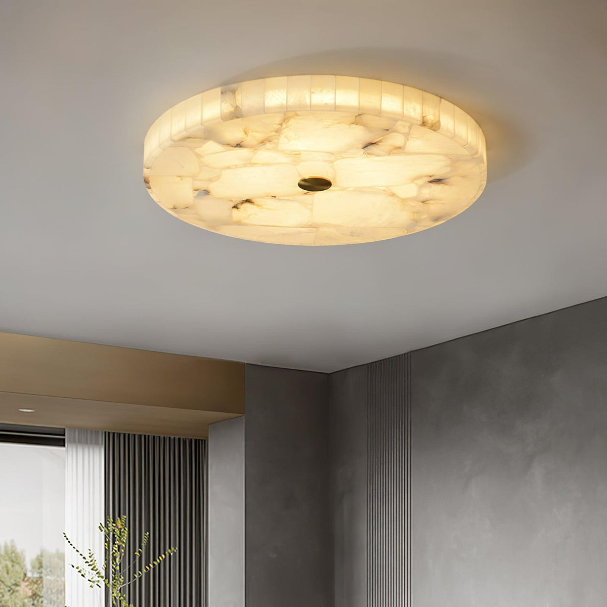 Alabast loftlampe