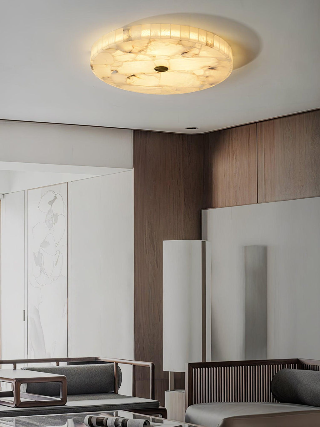 Alabast loftlampe