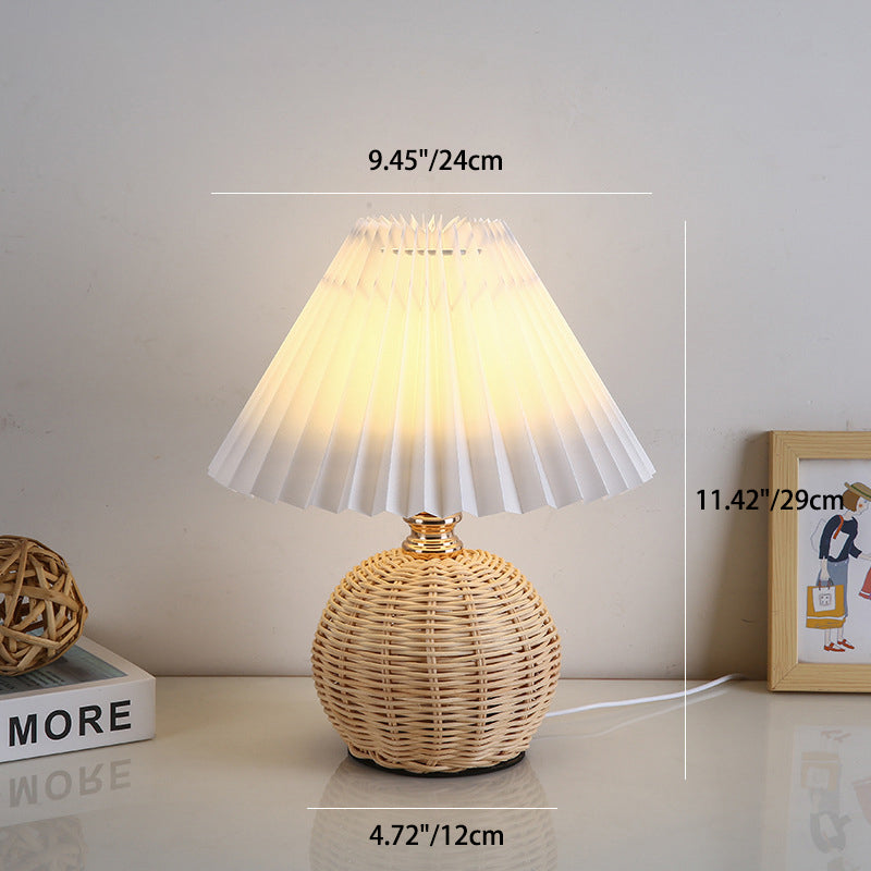 Rattan bordlampe