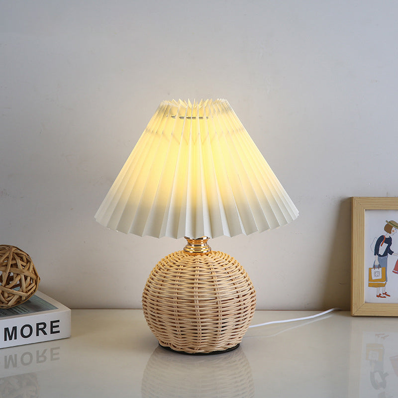 Rattan bordlampe