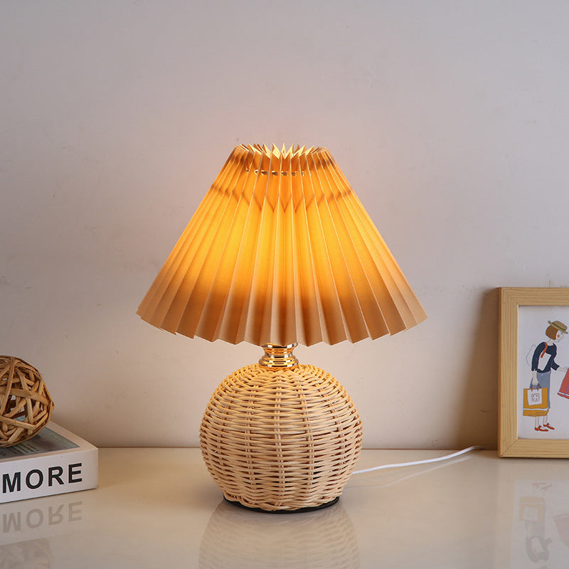 Rattan bordlampe