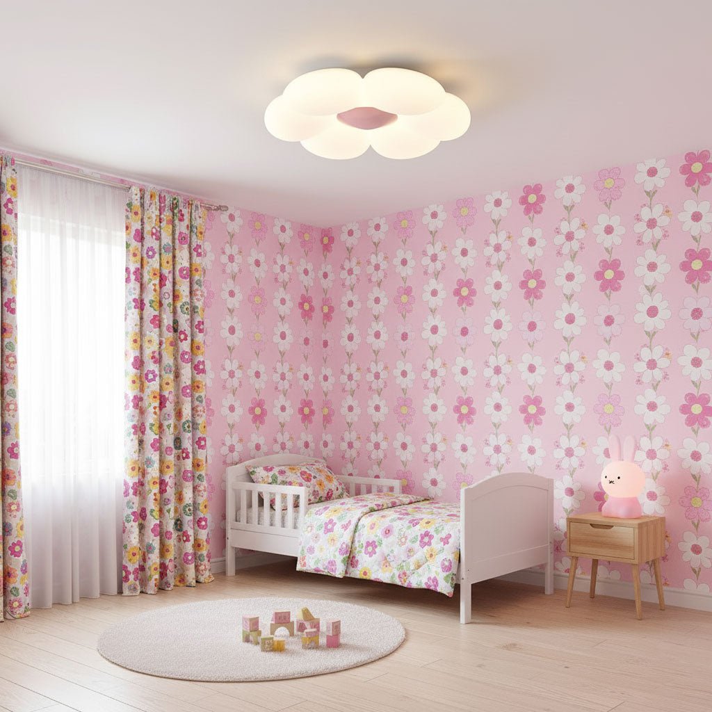 Loftlampe med seks blomsterblade
