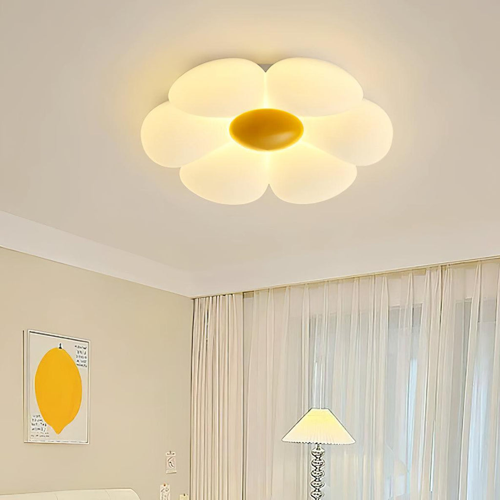 Loftlampe med seks blomsterblade