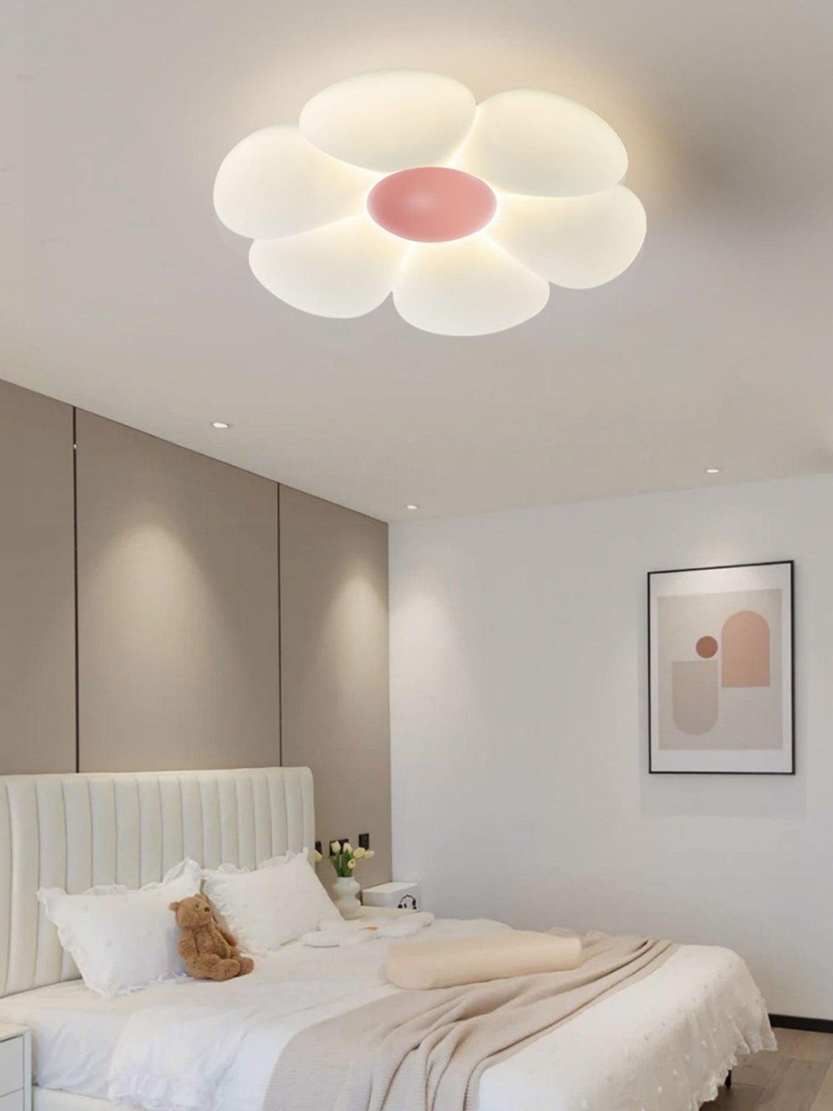 Loftlampe med seks blomsterblade