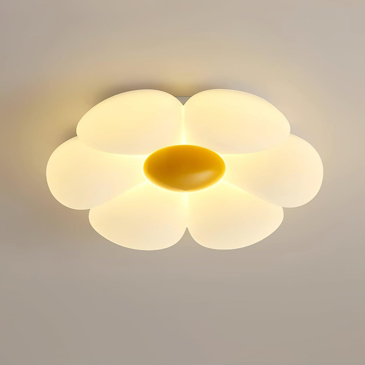 Loftlampe med seks blomsterblade