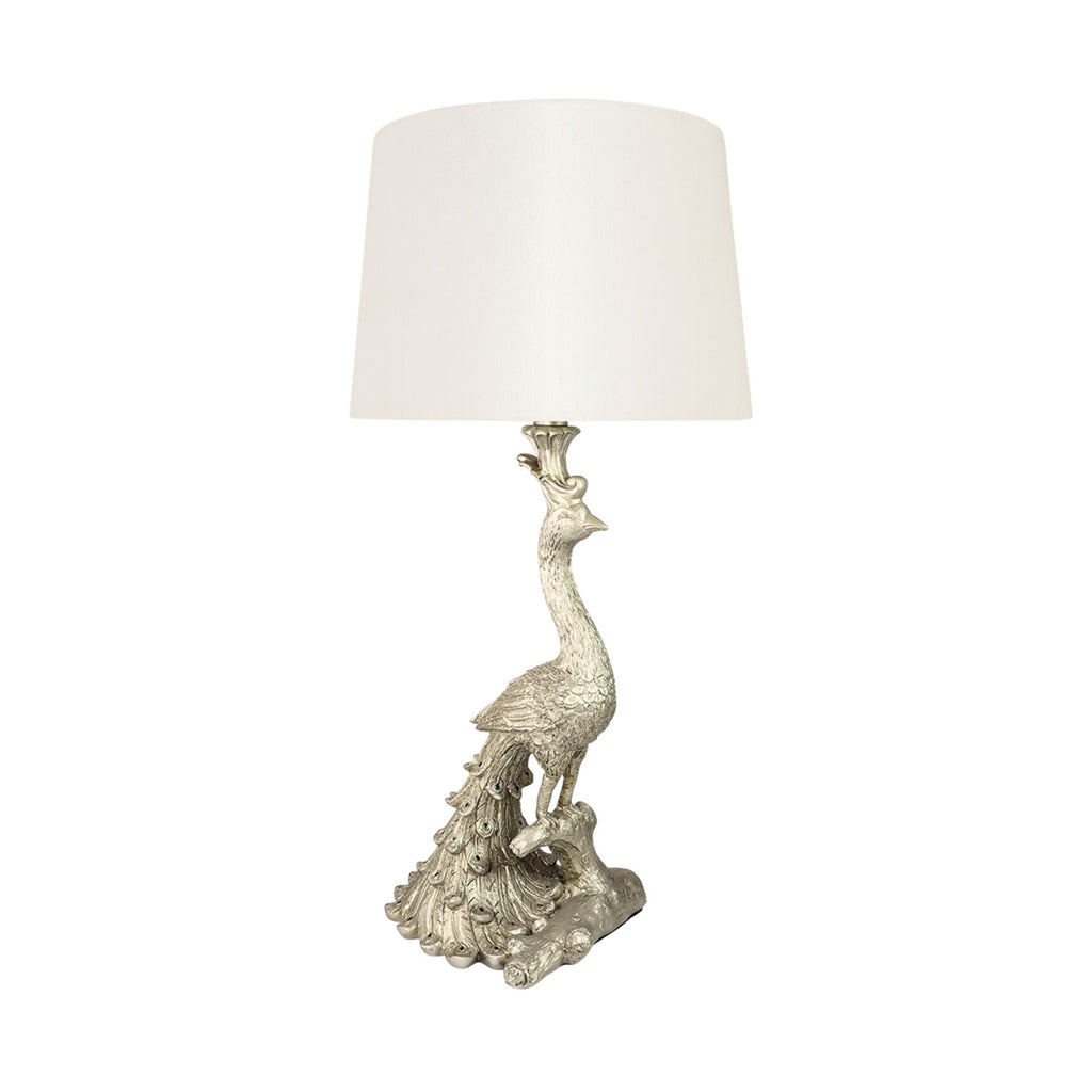 Påfugle bordlampe