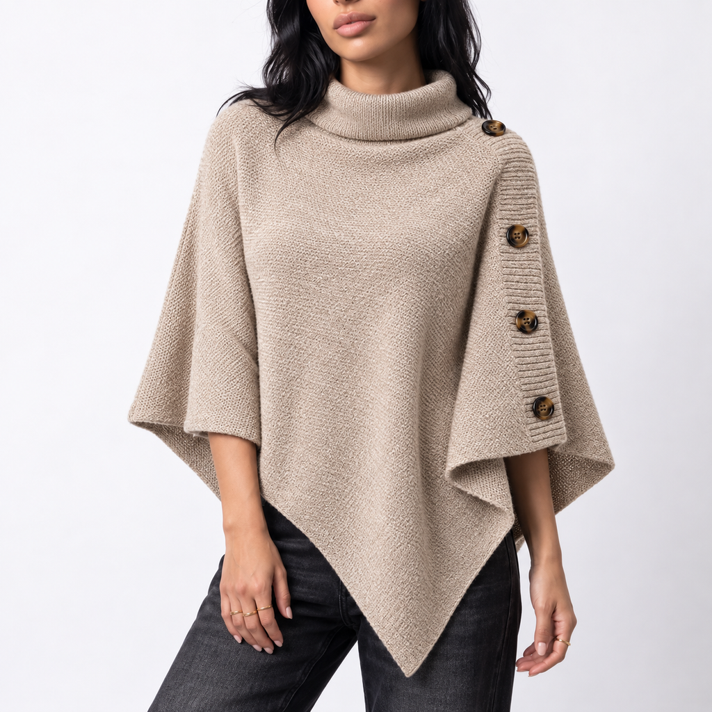 Strikponcho med Rullekrave