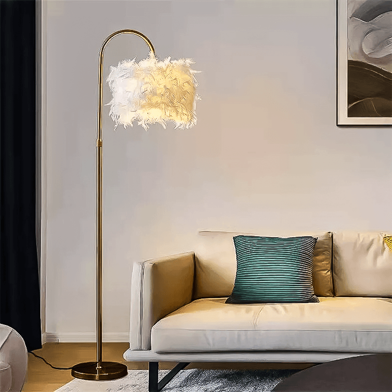 Fjer gulvlampe