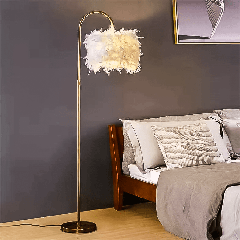 Fjer gulvlampe