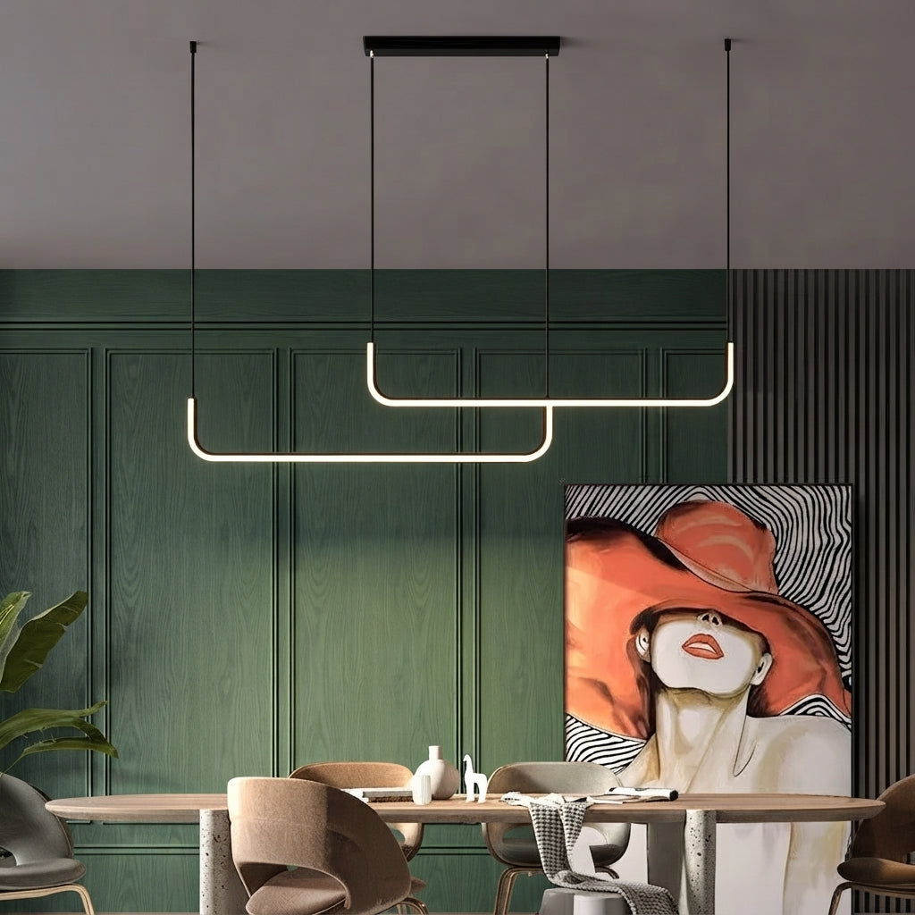 VERONA – LED Pendellampe Guld/Sort