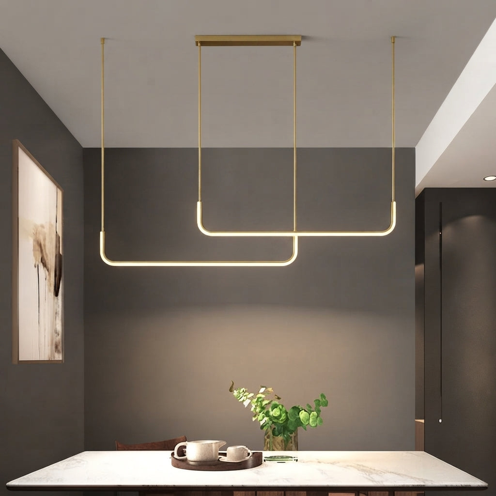 VERONA – LED Pendellampe Guld/Sort