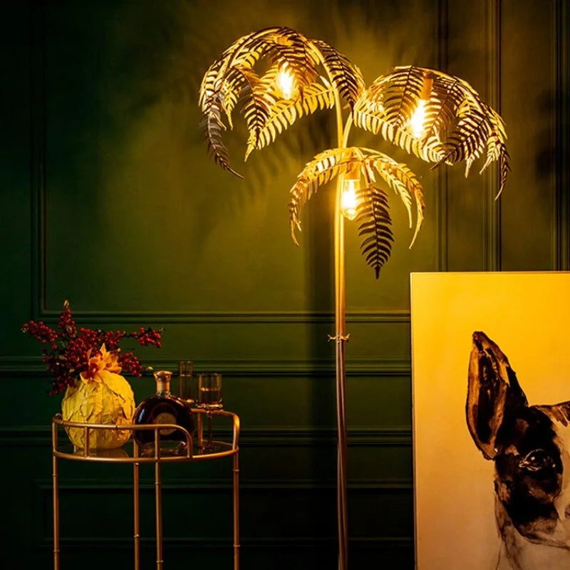 Palmetræ gulvlampe