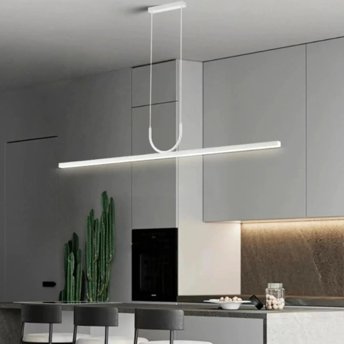 NOXEN – Minimalistisk sort LED-pendellampe til spisestue, køkkenø og stue
