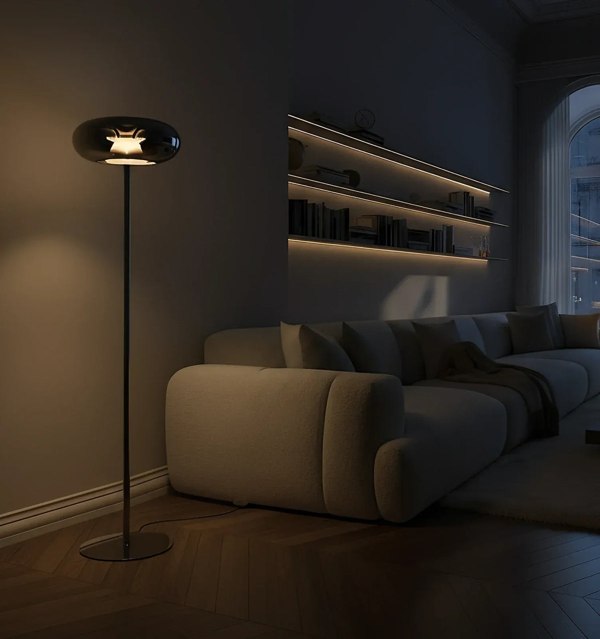 LUMIRA – LED Gulvlampe Chrom