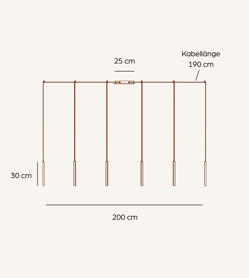 ALYRA – LED Pendellampe 6-Lys