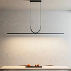 NOXEN – Minimalistisk sort LED-pendellampe til spisestue, køkkenø og stue