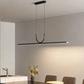 NOXEN – Minimalistisk sort LED-pendellampe til spisestue, køkkenø og stue