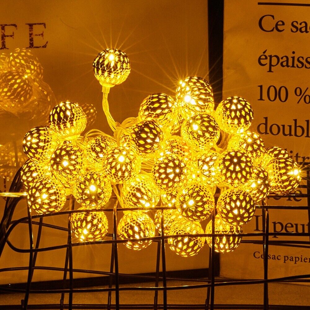 MARRAKESH – LED Lyskæde Metalkugler